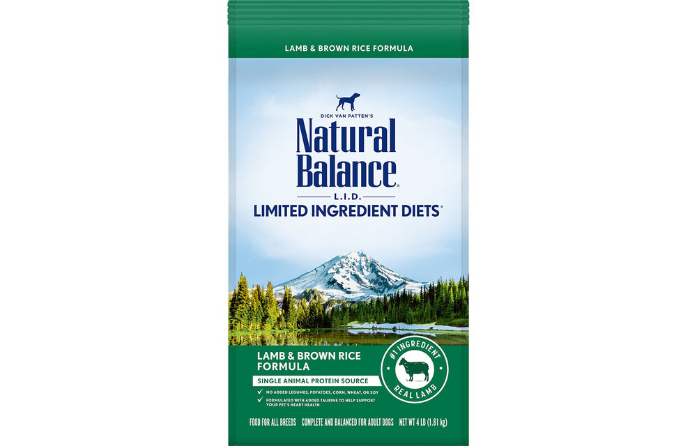 Natural Balance Dog LID w/Grains Lamb & Brown Rice Dog 4 lb