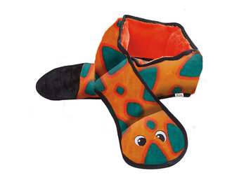 Outward Hound Invincibles Snake Org/Blue 6 Squeaker