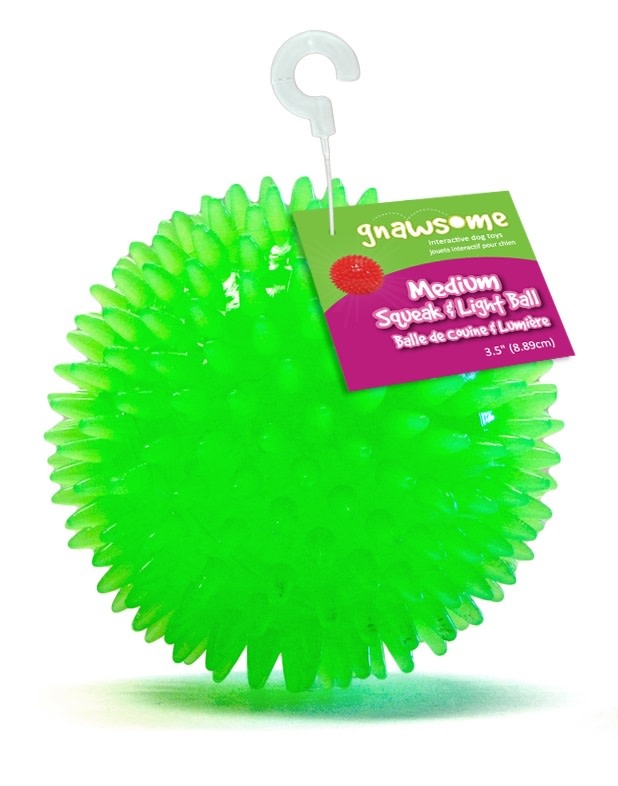 Gnawsome Squeak and Light Ball 3.5"