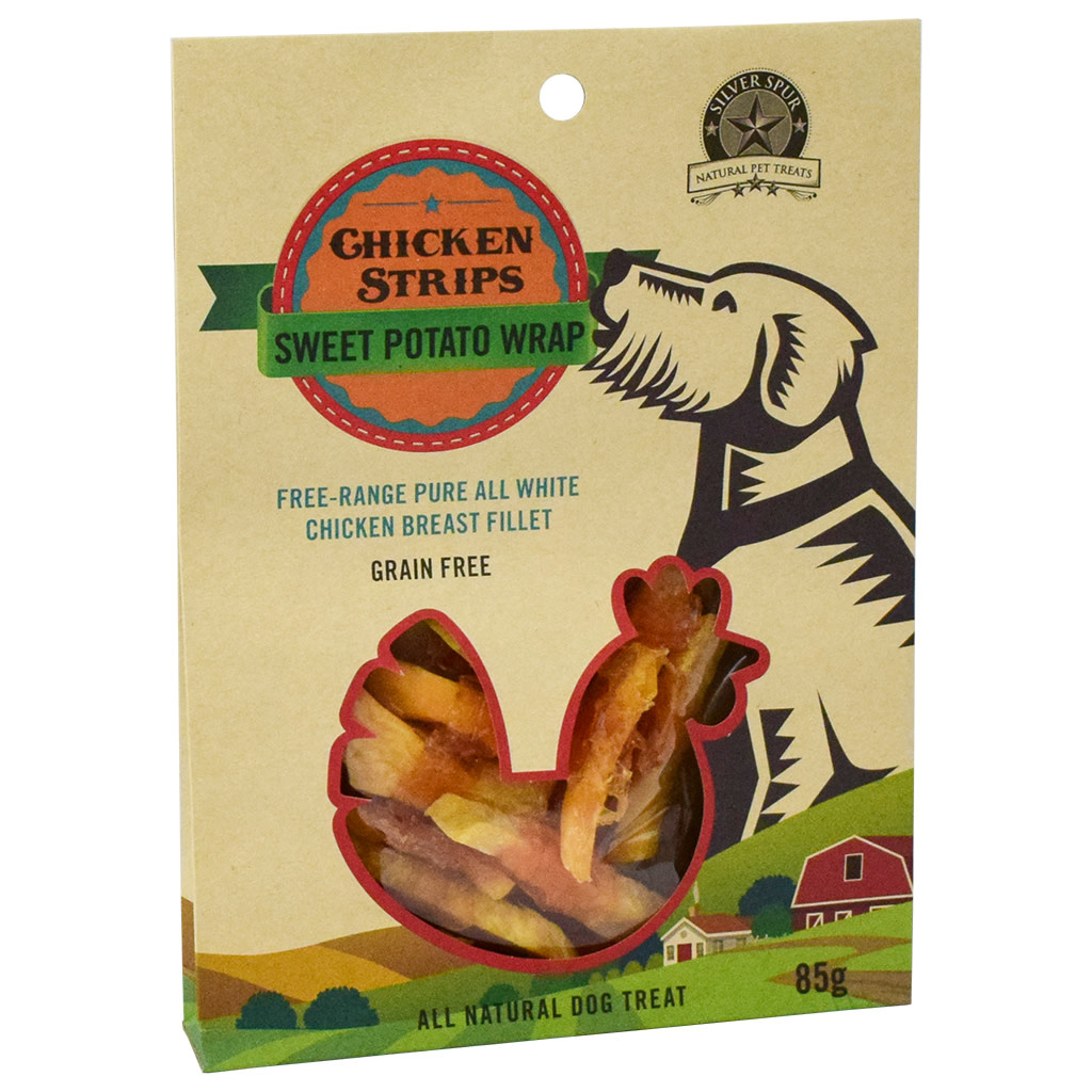 Silver Spur Chicken Wrapped Sweet Potato Dog 85 g