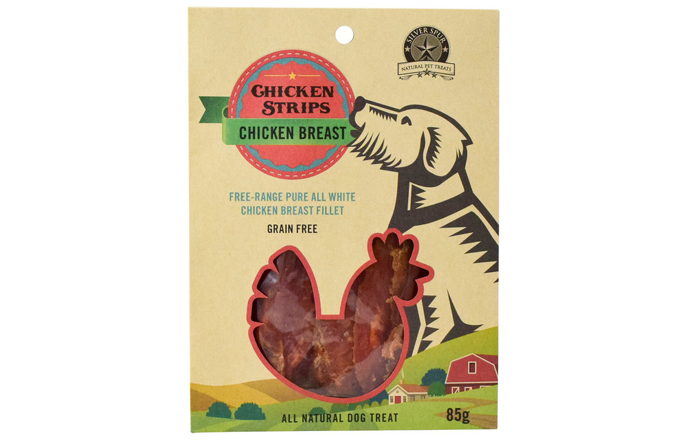 Silver Spur Chicken Strips Jerky Dog 85 g