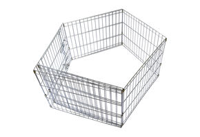 Unleashed Exercise Pen Silver 8 Panel 24x48