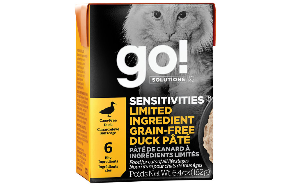 GO! Sensitivities LID GF Duck Pate Cat 6.4 oz
