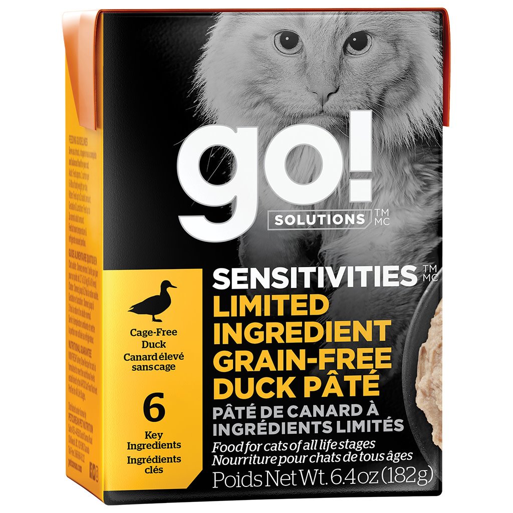 GO! Sensitivities LID GF Duck Pate Cat 6.4 oz