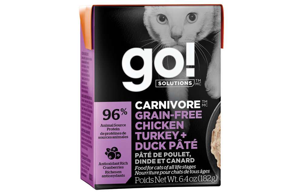 GO! Carnivore Chicken ,Turkey, Duck Cat 6.4 oz