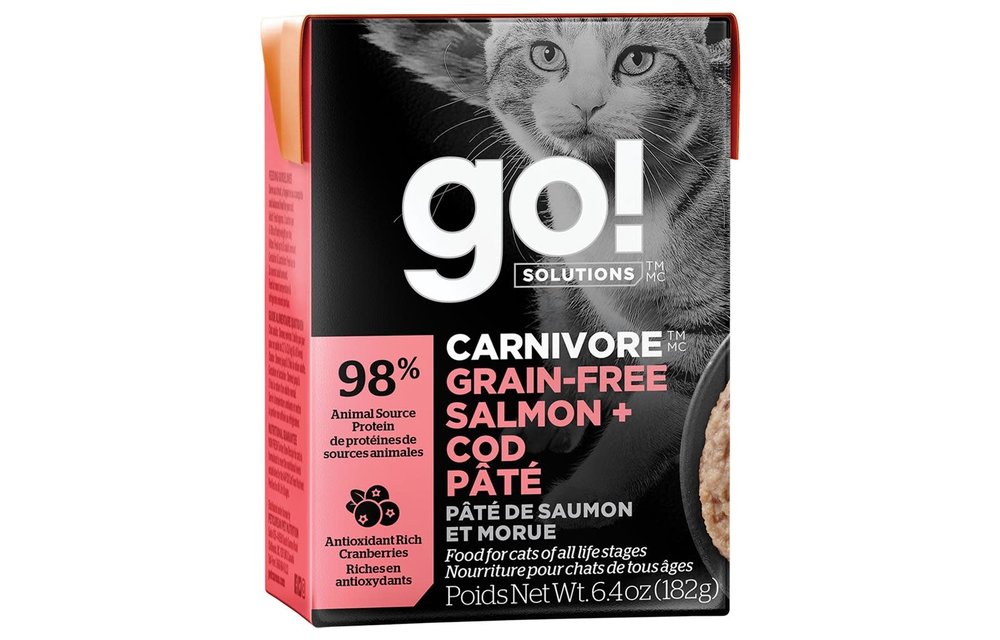 GO! Carnivore Salmon & Cod Pate Cat 6.4 oz