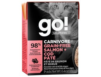 GO! Carnivore Salmon & Cod Pate Cat 6.4 oz