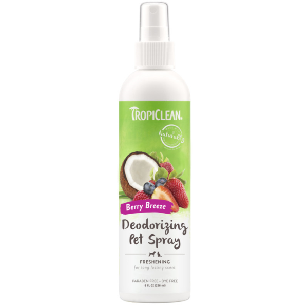 TropiClean Berry Fresh Deodorizing Pet Spray 8 oz