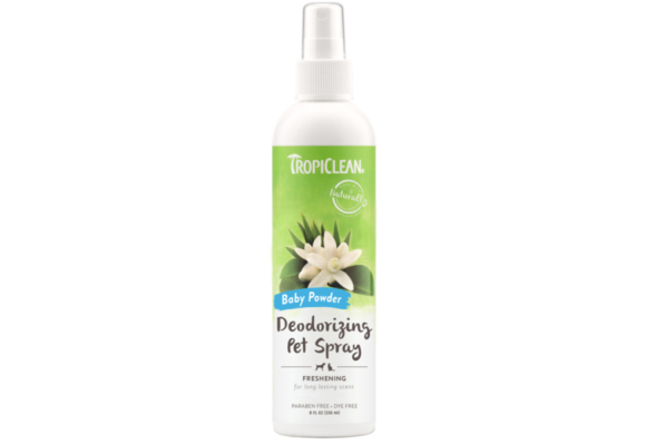 TropiClean Baby Powder Deodorizing Pet Spray 8 oz