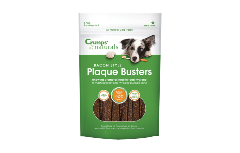 Crumps Dog Plaque Busters with Bacon Dog 7" 8 pk