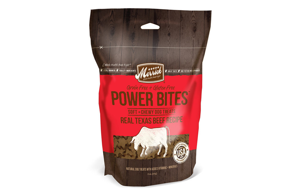 Merrick Power Bites Texas Beef Recipe Dog 6 oz