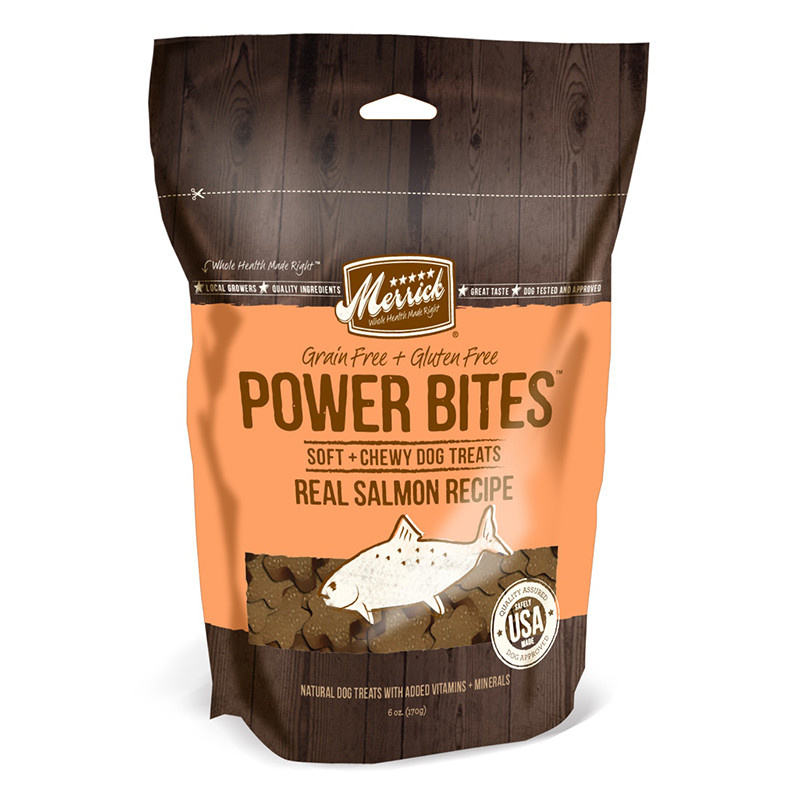 Merrick Power Bites Salmon Recipe Dog 6 oz