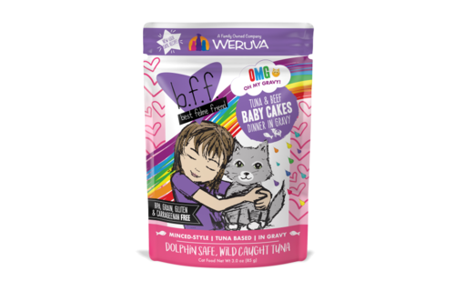 BFF Tuna & Beef Baby Cakes Pouch Cat 3 oz