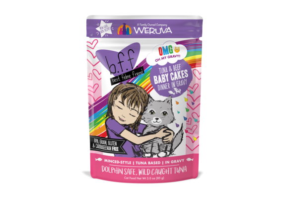BFF Tuna & Beef Baby Cakes Pouch Cat 3 oz