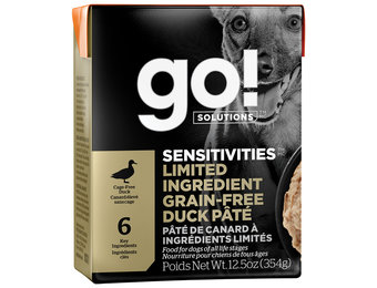 GO! Sensitivities LID GF Duck Pate Dog 12.5 oz