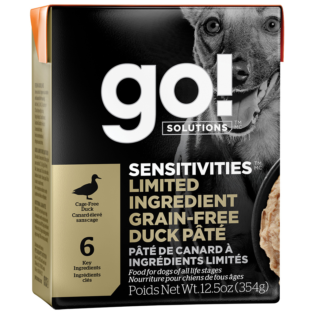 GO! Sensitivities LID GF Duck Pate Dog 12.5 oz