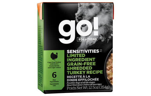 GO! Sensitivities LID GF Shredded Turkey Dog 12.5 oz