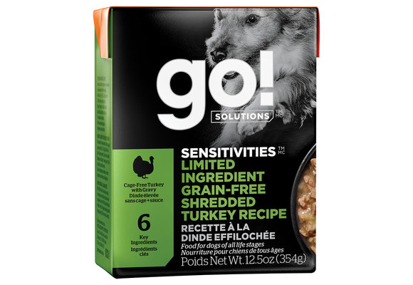 GO! Sensitivities LID GF Shredded Turkey Dog 12.5 oz