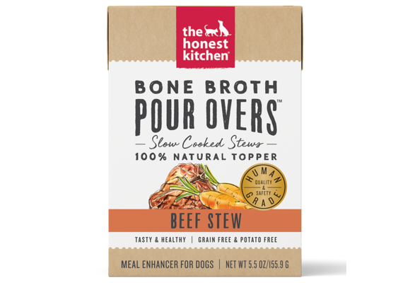 Honest Kitchen Pour Overs Bone Broth Beef Stew Dog 5.5 oz