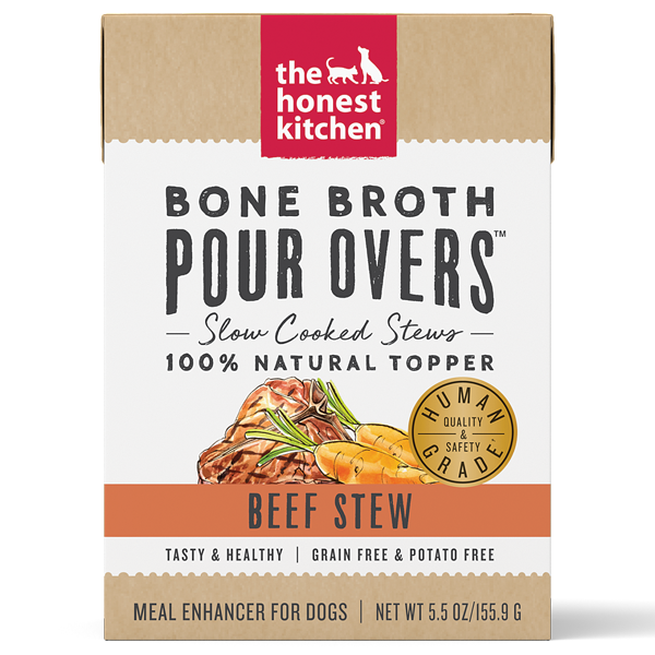 Honest Kitchen Pour Overs Bone Broth Beef Stew Dog 5.5 oz