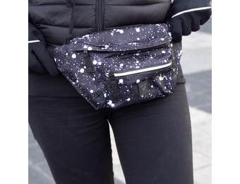 Canada Pooch The Everything  Fanny Pack Black Splatter