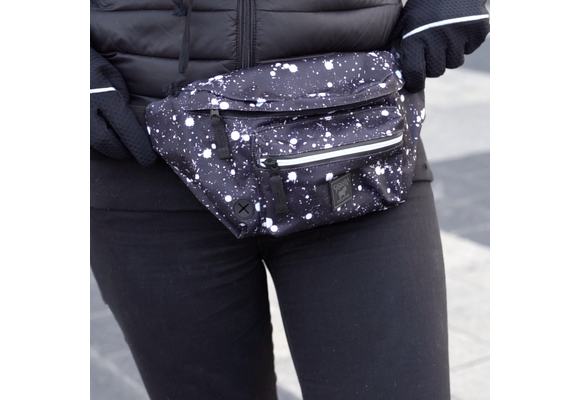 Canada Pooch The Everything  Fanny Pack Black Splatter