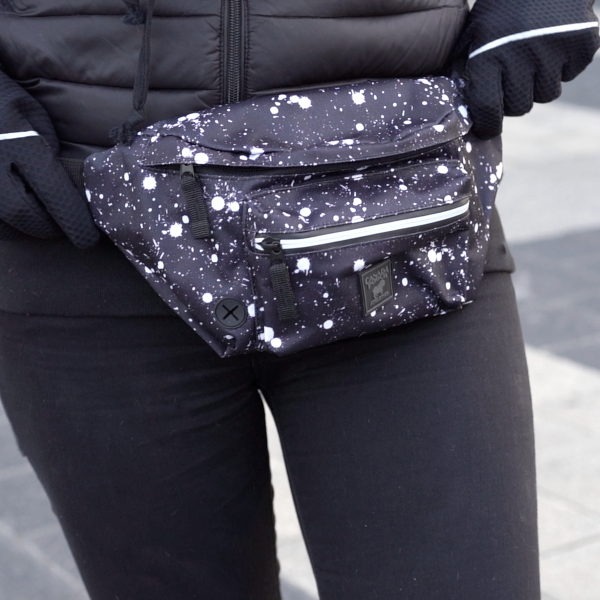 Canada Pooch The Everything  Fanny Pack Black Splatter