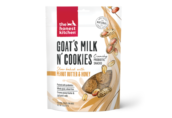 Honest Kitchen Goat's Milk N' Cookies w/ Peanut butter Honey Dog 8 oz