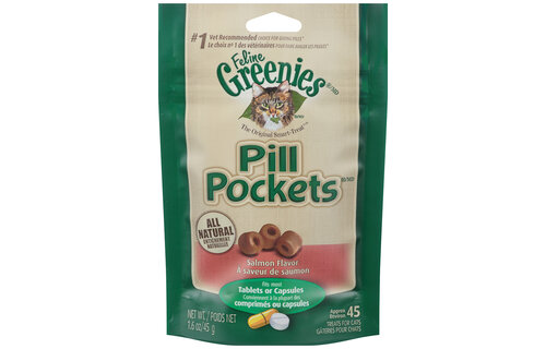 Greenies Pill Pockets Salmon 45 cap Cat 1.6 oz