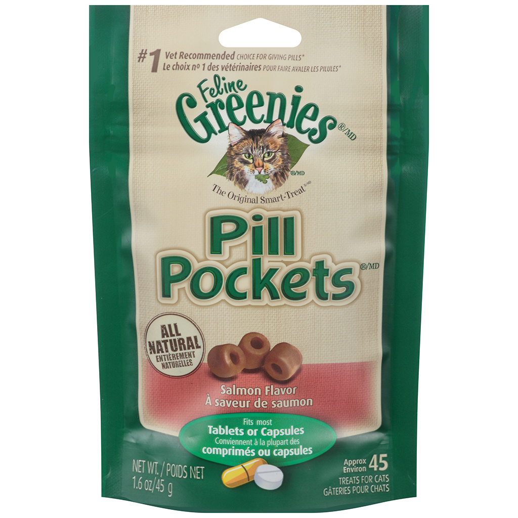 Greenies Pill Pockets Salmon 45 cap Cat 1.6 oz
