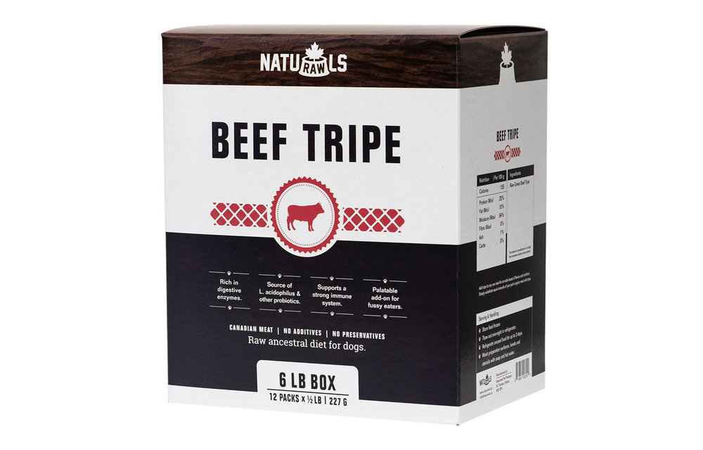 Naturawls Raw Beef Tripe Dog 12/227 g
