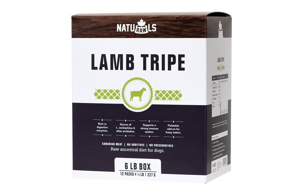 Naturawls Raw Lamb Tripe Dog 12/227 g
