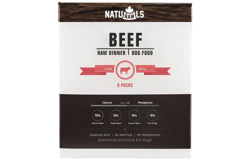Naturawls Raw Beef & Veggie Dog 8/454 g