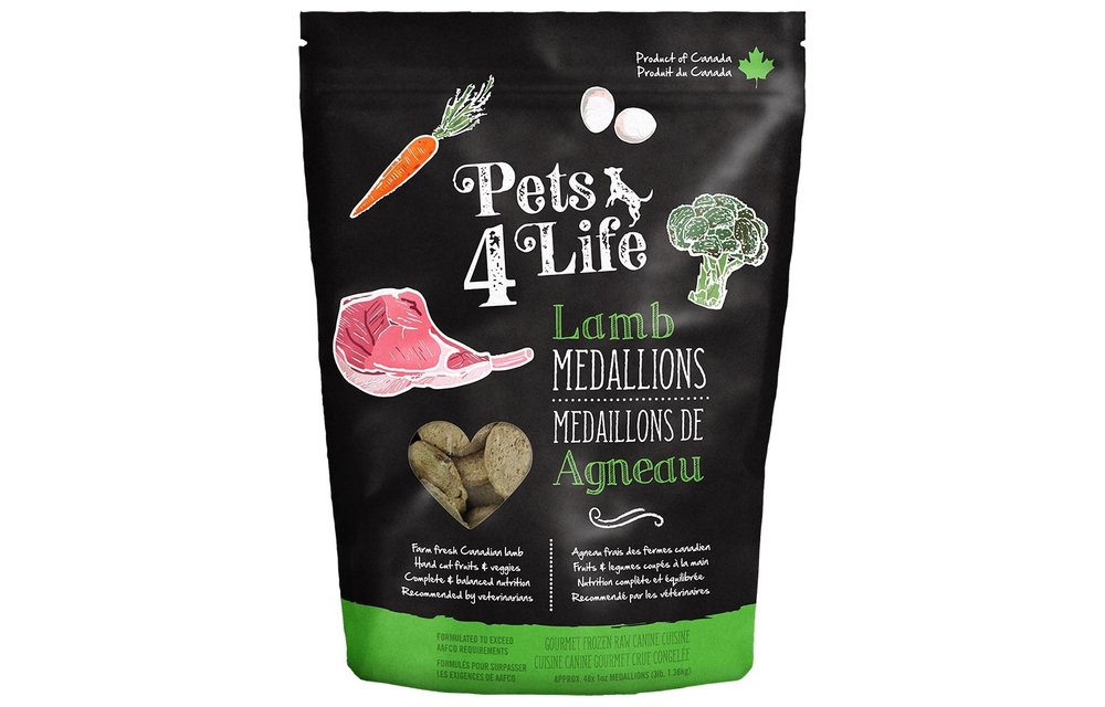 Pets4Life Frozen Lamb 1 oz Medallions Dog 3 lb
