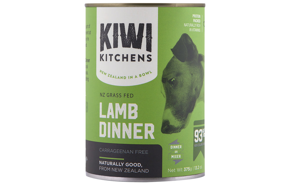 Kiwi Kitchens Grass Fed 93% Lamb Dog 375 g