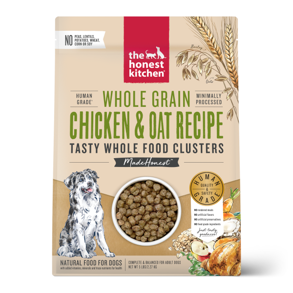 Honest Kitchen Whole Grain Clusters Chicken & Oat Dog 5 lb
