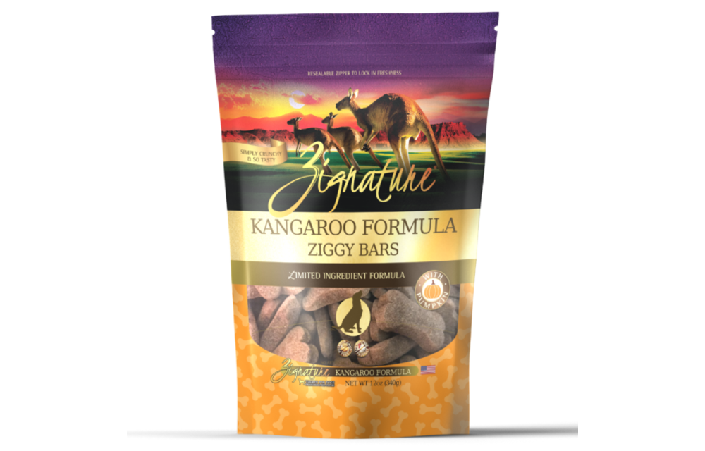 Ziggy Bars LID Kangaroo & Pumpkin Treats Dog 12 oz