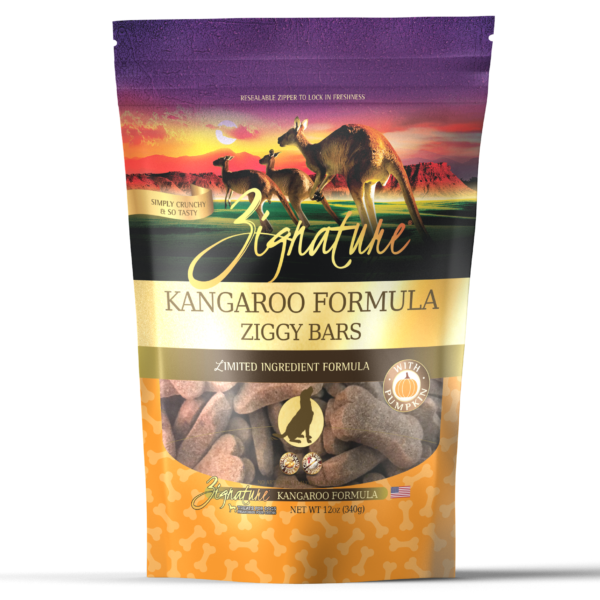 Ziggy Bars LID Kangaroo & Pumpkin Treats Dog 12 oz