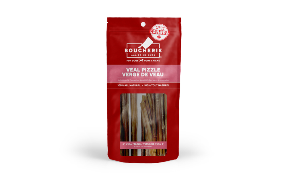 Boucherie Veal Pizzle 6" 6pk.