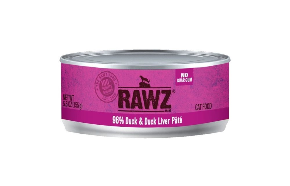 RAWZ 96% Duck & Duck Liver Pate Cat 156 g