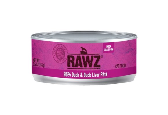 RAWZ 96% Duck & Duck Liver Pate Cat 156 g