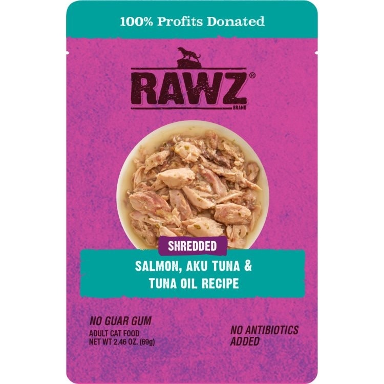 RAWZ Shredded Salmon & Tuna Pouch Cat 69 g