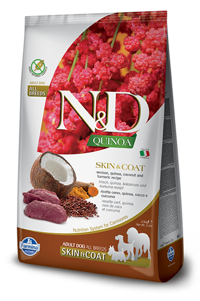 Farmina N&D Quinoa Skin & Coat Venison LID Dog 7 kg