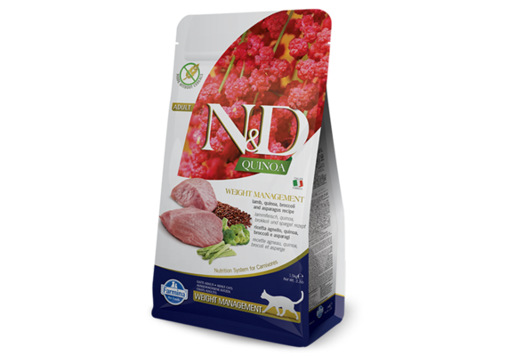 Farmina N&D Quinoa Weight Management Lamb LID Cat 1.5 kg