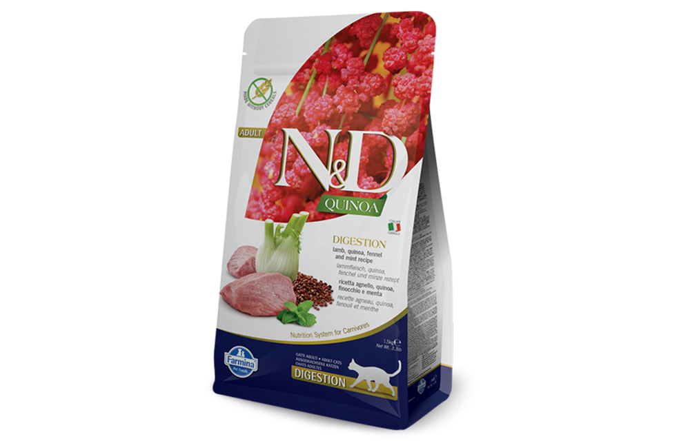 n&d quinoa cat food digestion