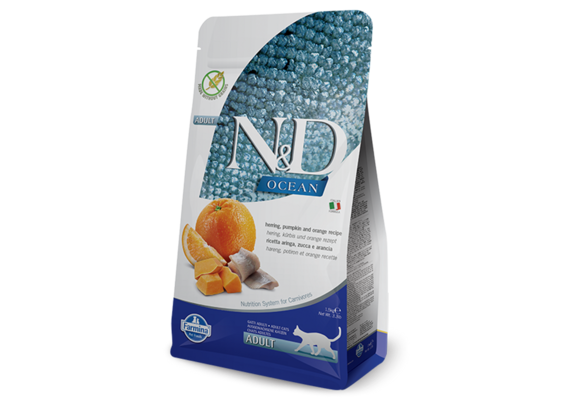 Farmina N&D Ocean Herring, Pumpkin & Orange Cat 1.5 kg