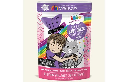 BFF Tuna & Beef Baby Cakes Pouch Cat 3 oz