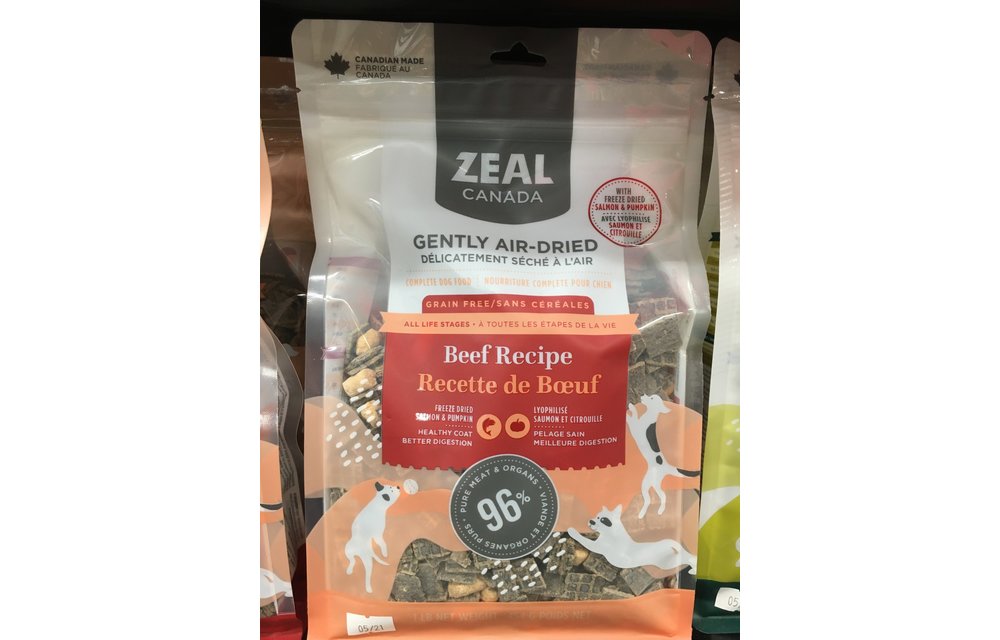 Zeal Canada GF AD Beef w Salmon & Pumpkin Dog 454 g