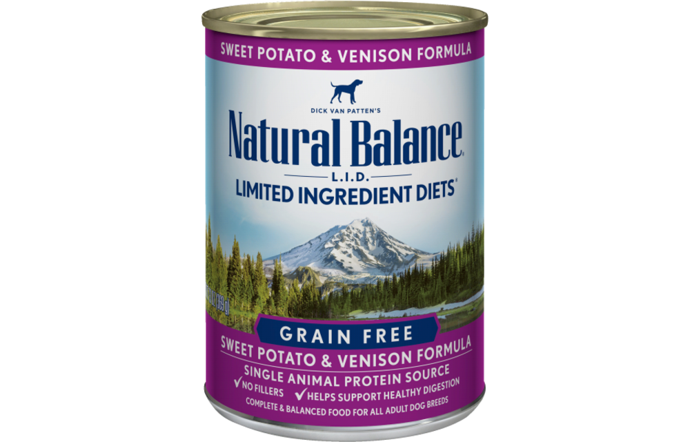 Natural Balance LID GF Venison & Sweet Potato Dog 13 oz