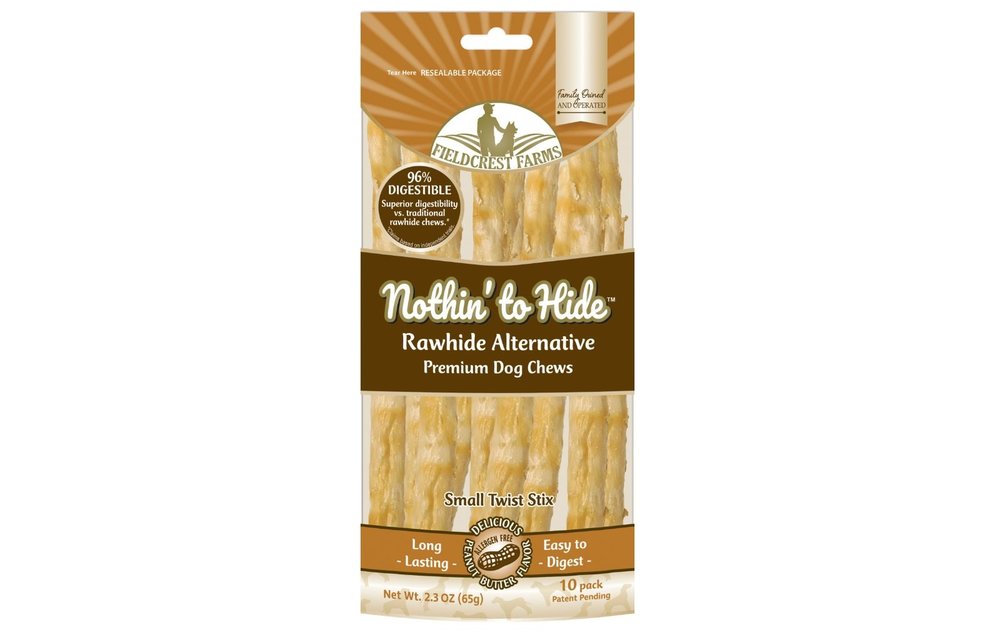 Nothing to Hide Peanut Butter Twist Stix Small Dog 10 pk